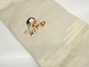 童女模様織出し名古屋帯